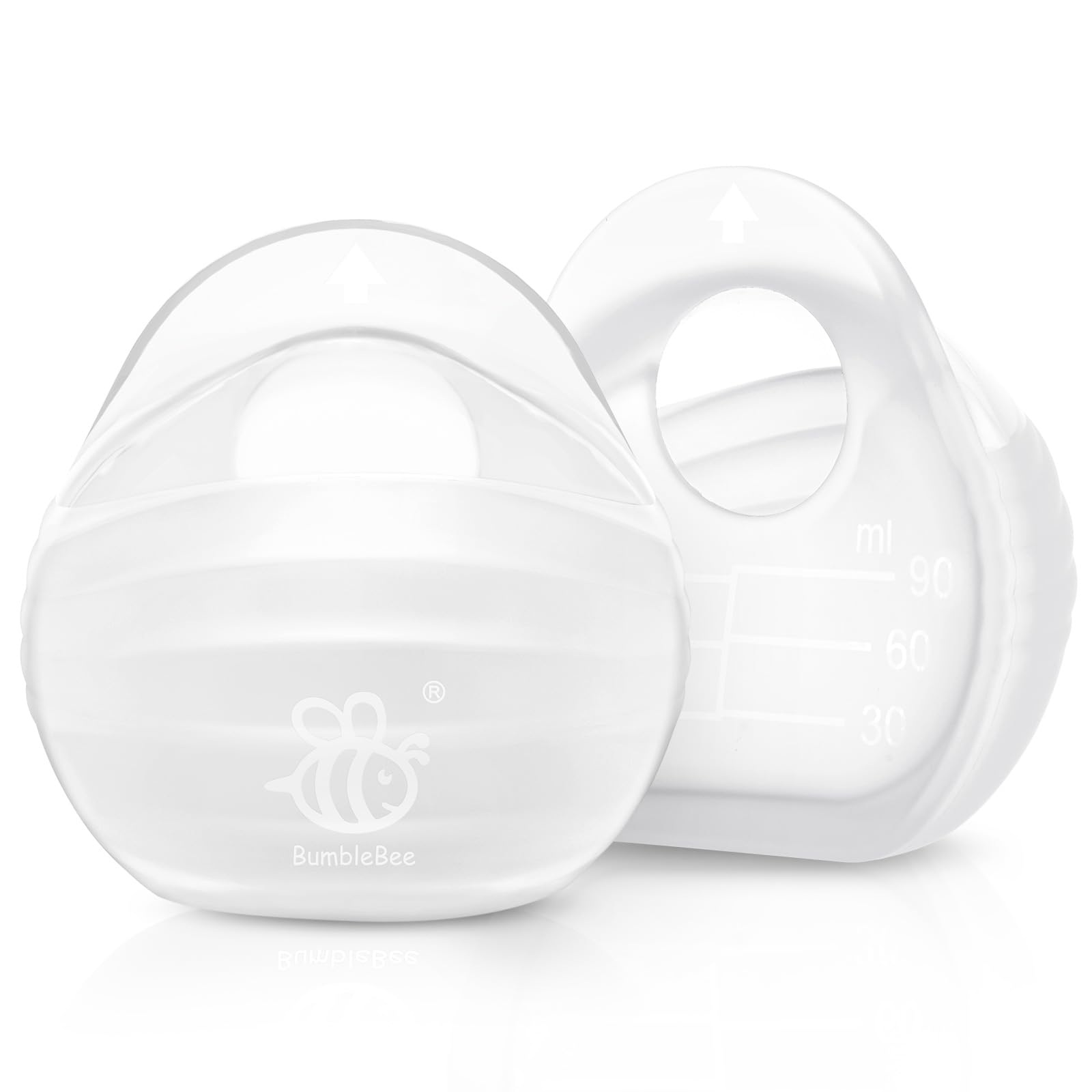 Bumblebee Milk Collector, Portable Silicone Breastmilk Catcher, Kick-Proof Wearable Brest Shields For Breastfeeding Mom, 3Oz/2Pc