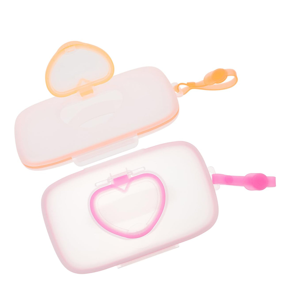 DEARMAMY 2Pcs Portable Wipe Dispenser Travel Wipe Storage Holder for Wipes Lightweight and Compact Design for Crib Stroller Keep