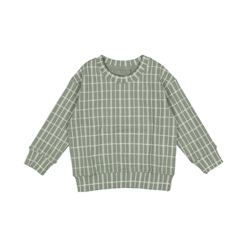The Printed Sweatshirt - Sage Check