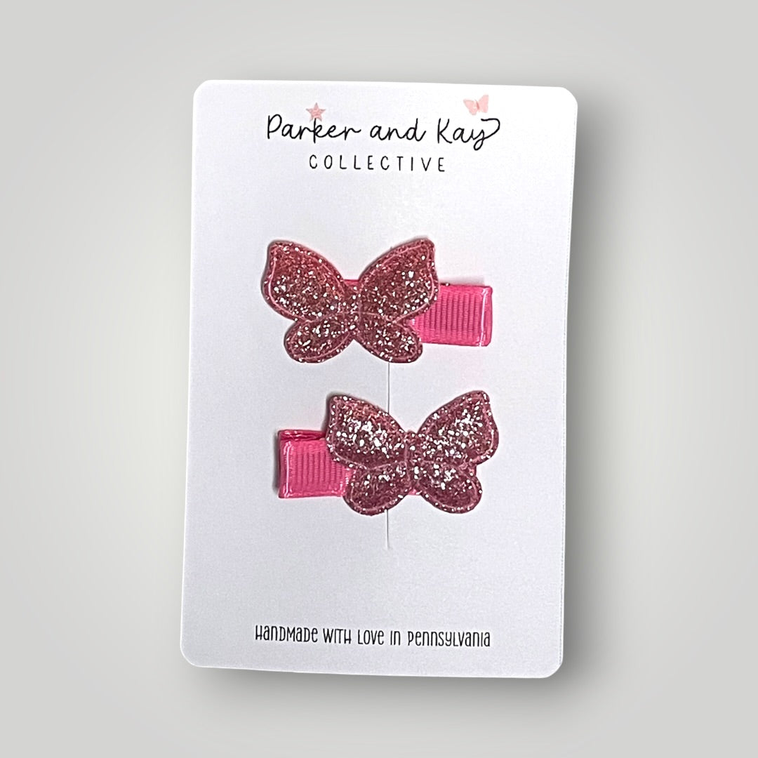 Sparkling Butterfly Clips
