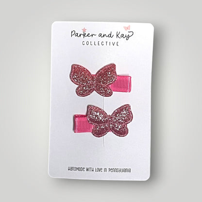 Sparkling Butterfly Clips
