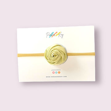 Satin Rose Baby Headband