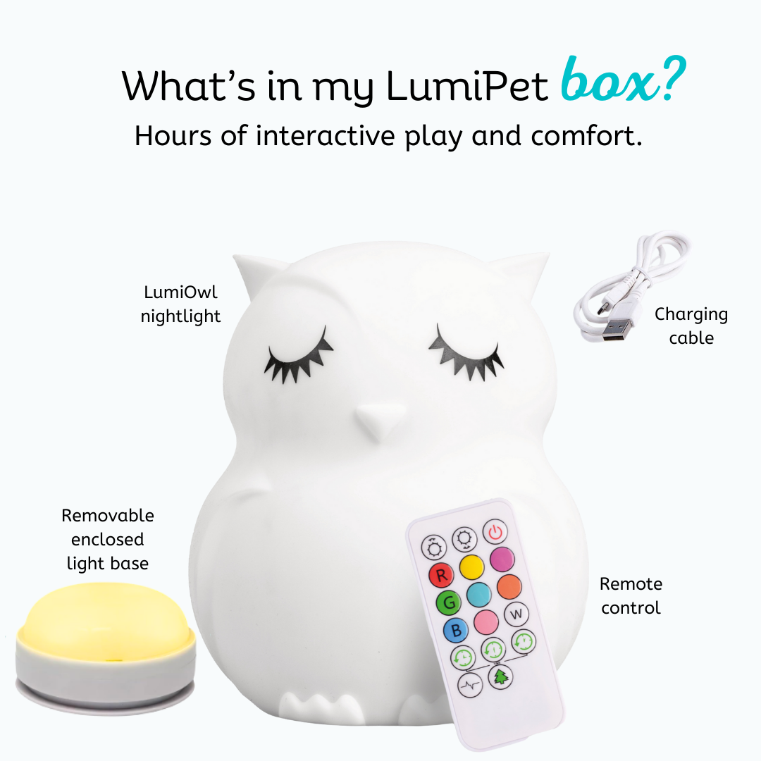 LumiPets® Opal the Owl- Children's Touch Night Light