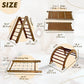 5in1 Montessori Climbing Set: Triangle Ladder, Climbing Arch, Slide, Net & Cushion – Chocolate