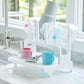 PopYum Orange Baby Bottle 4-Pack Set with White Drying Rack & Clear Drying Mat Bundle