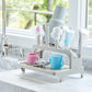 PopYum Orange Baby Bottle 4-Pack Set with Gray Drying Rack & Clear Drying Mat Bundle
