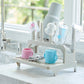 PopYum Pink Formula Making Baby Bottle 4-Pack Set with Gray Drying Rack Bundle