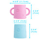 PopYum Silicone Training Cup 2-Pack for Baby and Toddler, handles, BPA Free, self feeding training, tumbler (orchid pink and sky blue)