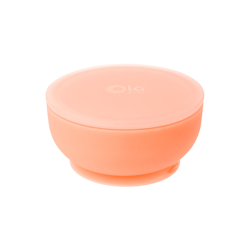 Olababy Suction Bowl with Lid for Mess-Free Self-Feeding