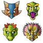 Dinosaur Masks, (Pack Of 12)
