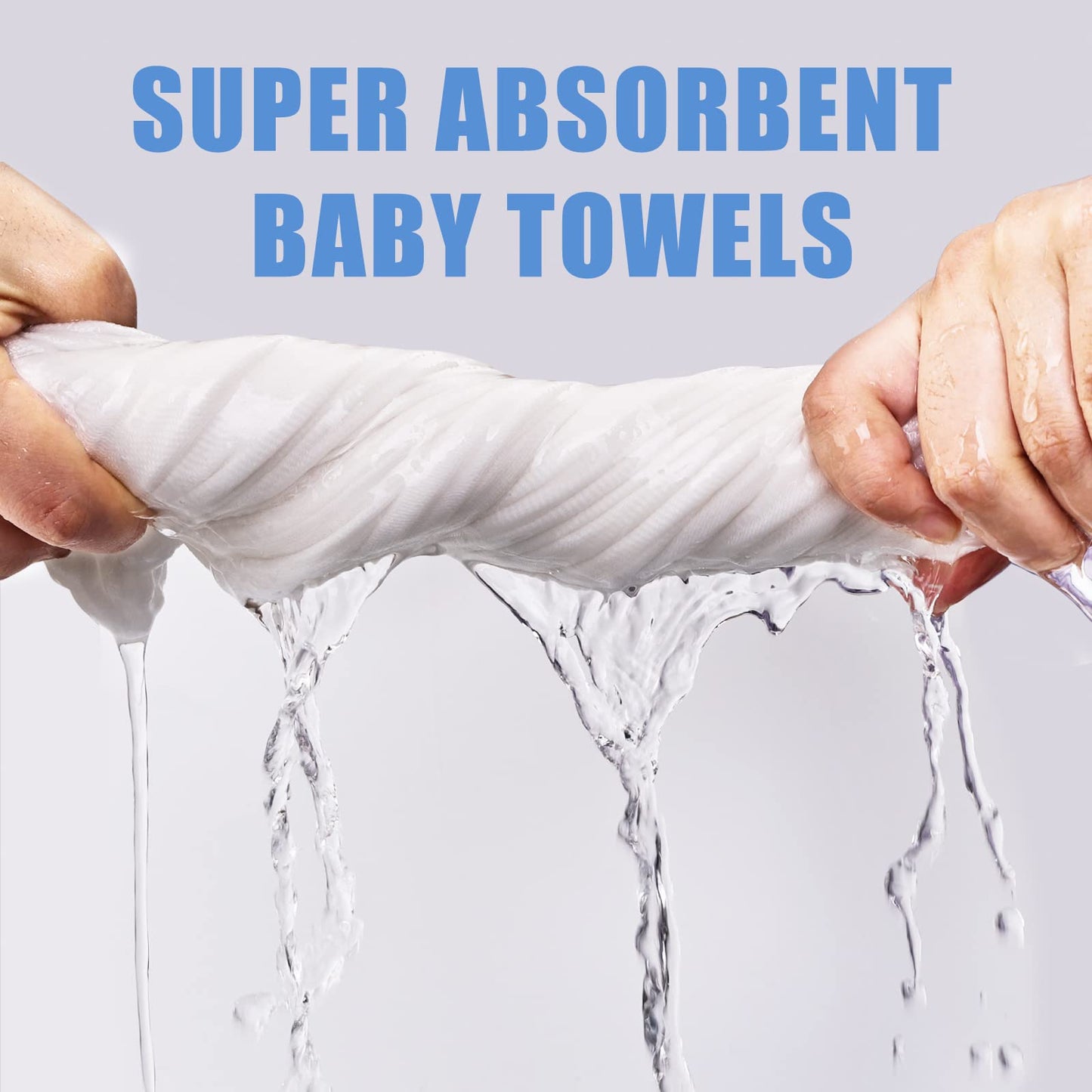 Winreal Muslin Baby Bath Towels Set 3 Pack Ultra Soft And Absorbent Baby Towels Infant Toddler Blanket Towel 6-Layer Natural Cot