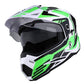 1Storm Dual Sport Motorcycle Motocross Off Road Full Face Helmet Dual Visor Storm Force Green, Size Xl