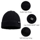 Simple Knitted Baby Beanie Hip-Hop Boys Winter Hat Toddler Kids Bonnet For Girls 0-5Y (Black,L)