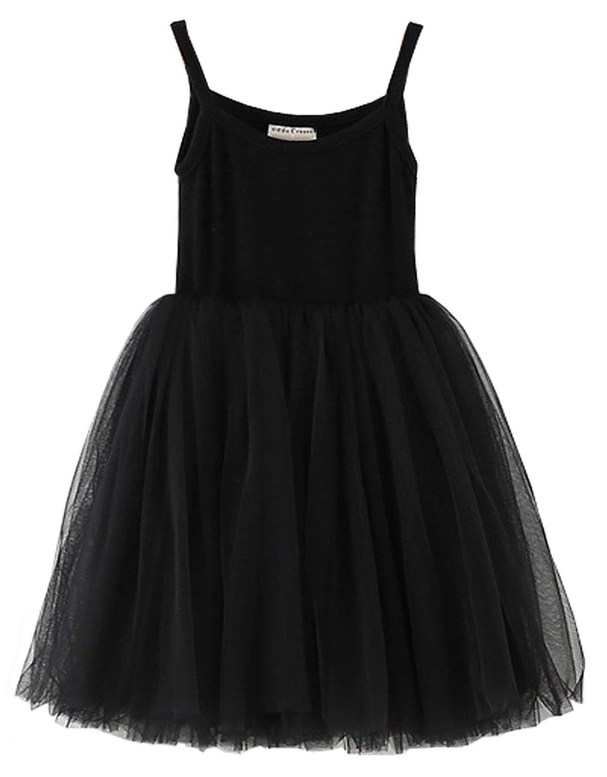 Lyxiof Baby Girls Tutu Dresses Sleeveless Princess Dress Infant Tulle Dress Toddler Sundress Black 18 Months