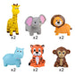 ArtCreativity Vinyl Zoo Animals Toys (Pack of 12) - Assorted Squeezable Toys Safari Animals Figures - Safari Birthday Party Favo