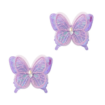 Wistamik Hair Clips Butterfly Hair Clip Glitter Butterfly Hair Clips Kids Clips for Birthday Christmas Children's Day Gift (purp
