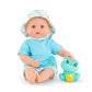 Corolle Bebe Bath Marin Baby Doll - 12 Soft-Body with Rubber Frog Toy, Safe for Water Play in Bathtub or Pool, Vanilla-scented -