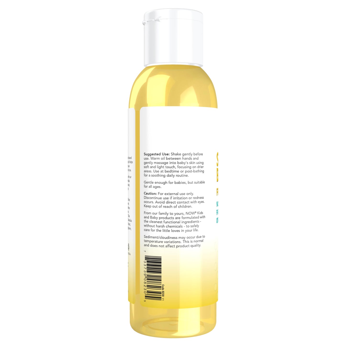 Now Baby, Soothing Baby Oil, Fragrance Free, No Artificial Fragrance, Parabens, Phthalates, Or Petrolatum, 4-Ounce