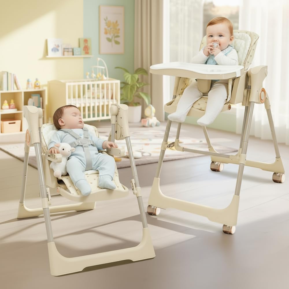 Staranddaisy Multifunctional Baby Swing Cradle For Boy & Girl With Automatic Swing High Chair, Foldable Feeding Chair , Removabl