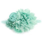 My Lello Baby Headband Shabby Fabric Flower Cluster Stretchy Elastic Mineral Ice