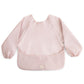 mushie Long Sleeve Baby Bib | Mess Free & Waterproof Fabric for Toddlers | Adjustable Fit for Ages 6-24 Months (Blush)