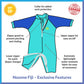 Nozone Fiji Sun Protective Baby Swimsuit In Aquatic/Blue, 0-6 Months