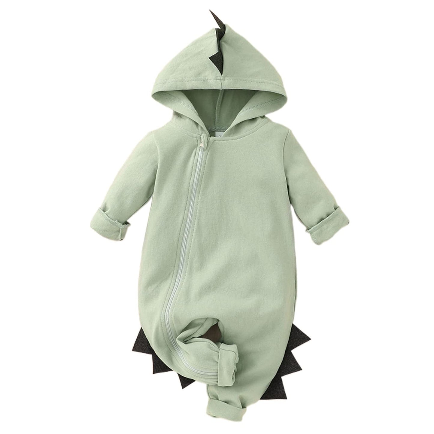 Atctbogfs Newborn Infant Baby Boys Girls Cartoon Dinosaur Halloween St. Patrick Christmas Hoodie Romper Jumpsuit Outfits Clothes