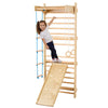 VEVOR Swedish Wall Gym, 15-Level 5 in 1 Wooden Indoor Jungle Gym, 220 lbs Load Capacity Playground Climbing Toys With Pull-Up Ba