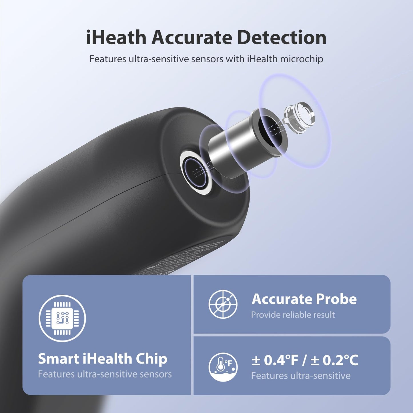 Ihealth Touchless Forehead Thermometer For Adults, Babies & Kids - 1-Second Fast Reading, Color-Coded Fever Alert, Fsa/Hsa Eligi