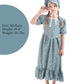 Nuoqi Pioneer Dresses For Girls Prairie Girl Dress Colonial Girl Costume 6-7, Blue