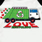 Tkria Kid Boy'S Valentine Day Clothes Big Boy Holiday Shirt Tractor Truck Loads Of Love Vday Raglan Long Sleeve Tee Tops 7T