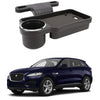 Oshotto (FT04) Foldable Car Auto Headrest Rear Back Seat Table Drink Food Cup Tray Holder Compatible with Jaguar F Pace  Black