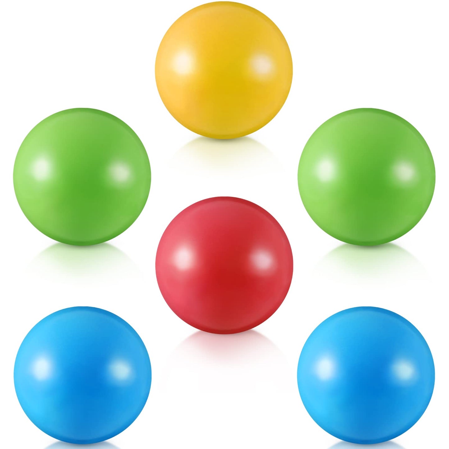 Civaner 6 Pcs Multi Colored Replacement Bulldozer Toy Balls 1.75 Inch Plastic Crush Proof Soft Air Filled Ocean Balls for Toddle