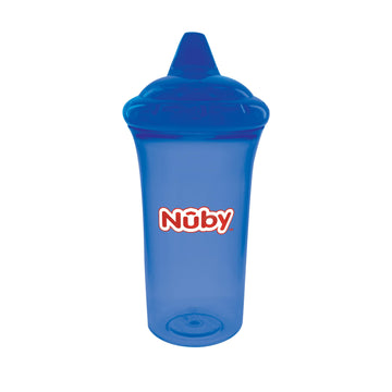 Nuby No Spill Cup With Reversible Valve, 9 Ounce,Blue