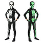 Cupohus [New Update Halloween Costume Glow In Dark, Compatible For Skeleton Costume Bodysuit Jumpsuit - Black And White Hallowee