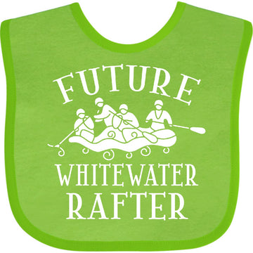 Inktastic Whitewater Rafting Water Sports Baby Bib Fuchsia 32668