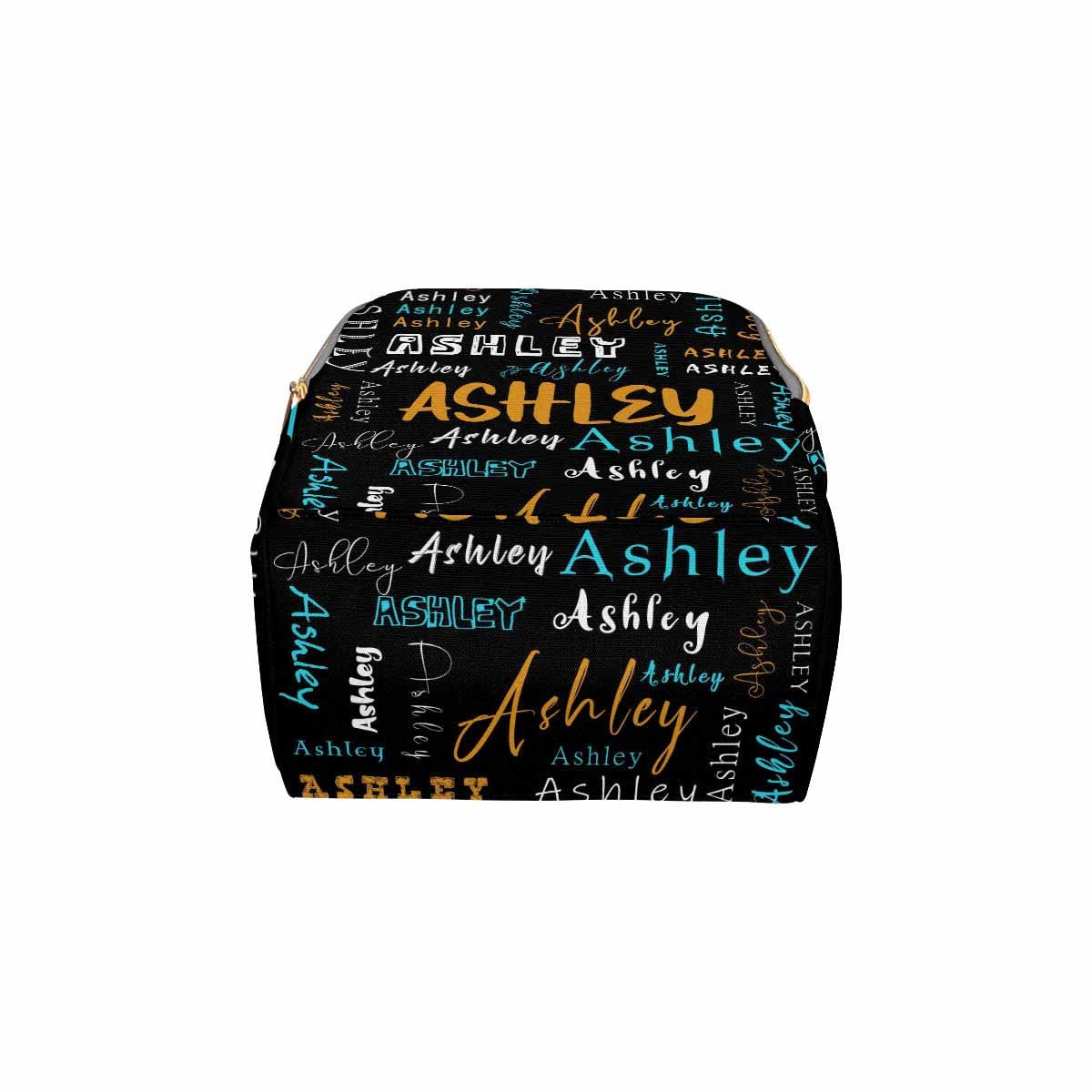 Personalized Diaper Backpack For Women, Custom Name Black Diaper Bag Baby Nappy Bag Fashion Shoulder Bag Casual Daypack Bag For