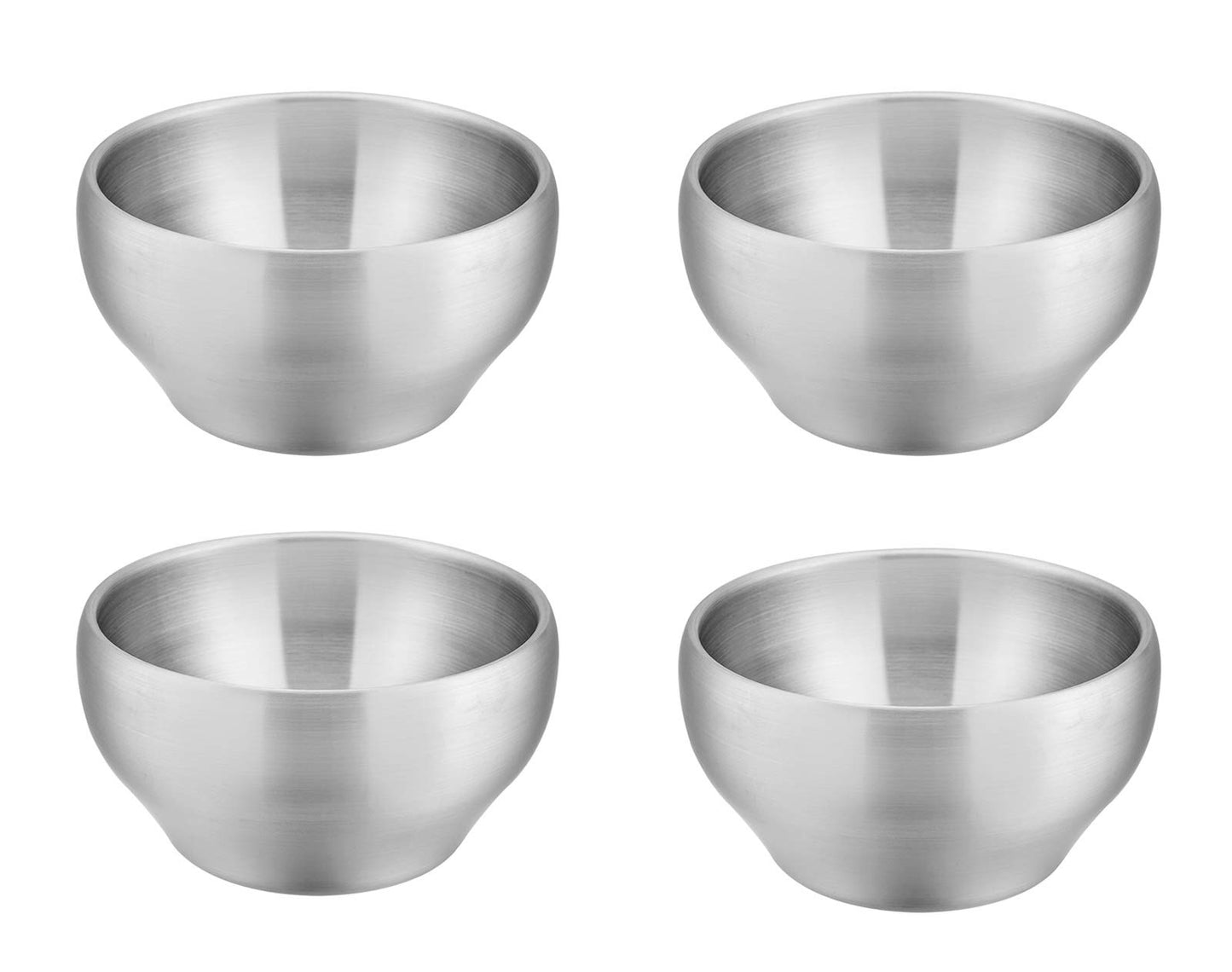 E-Far Bowls For Kids Toddlers, 12 Ounce Double-Deck 18/10 Stainless Steel Bowls For Baby Children, Healthy & Matte Finish, Insul