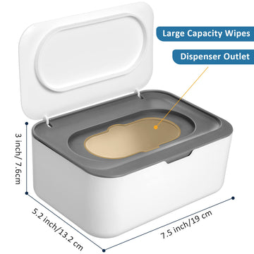 6 Pack Baby Wipes Dispenser Wipe Holder With Lids Refillable Wipes Container With Sealing Design Keeps Wipes Fresh Easy Open And