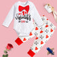 Vaiziq Baby Boy Valentines Day Outfit New Round Neck Outfits Newborn Valentines Day Outfit Boy My First Valentines Day Baby Boy