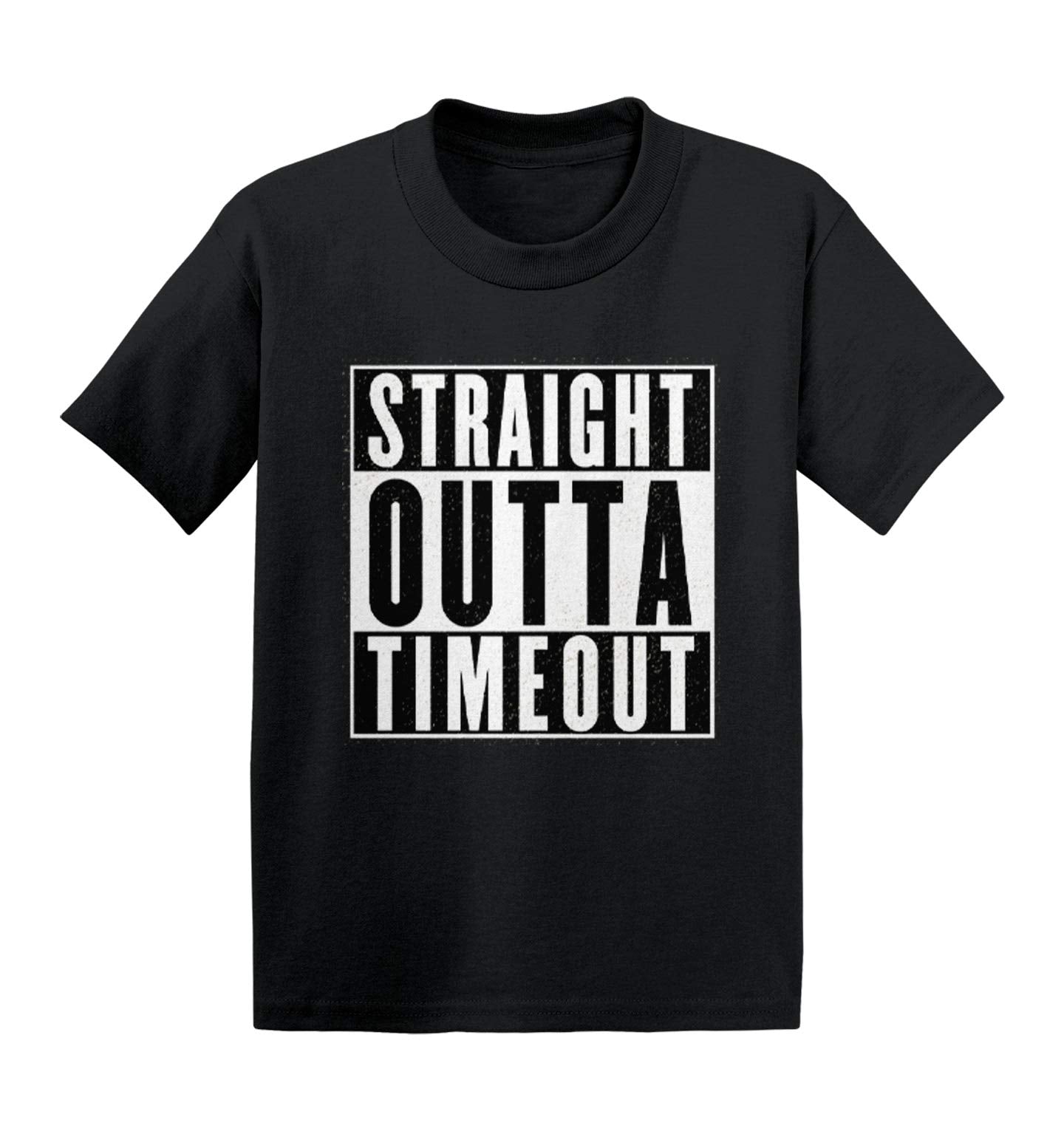 Haase Unlimited Straight Outta Timeout - Trouble Maker Infant/Toddler Cotton Jersey T-Shirt (Black, 5T)