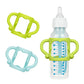 Dr Brown'S Silicone Bottle Handles - 2Pcs Easy Grip Handles For Narrow Bottles, Lightweight And Easy To Carry (Green/Blue)
