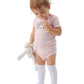 Epeius Baby Girls Uniform Knee High Socks Newborn Infant Boy Tube Ruffled Stockings Baby Long Socks For 1-6 Months,Navy/Burgundy