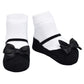 Baby & Toddler Girl Mary Jane Socks With Shoe-Look-Anti-Slip Soles-Cotton -1 Pair (Festive-Black, 0-12 Months)