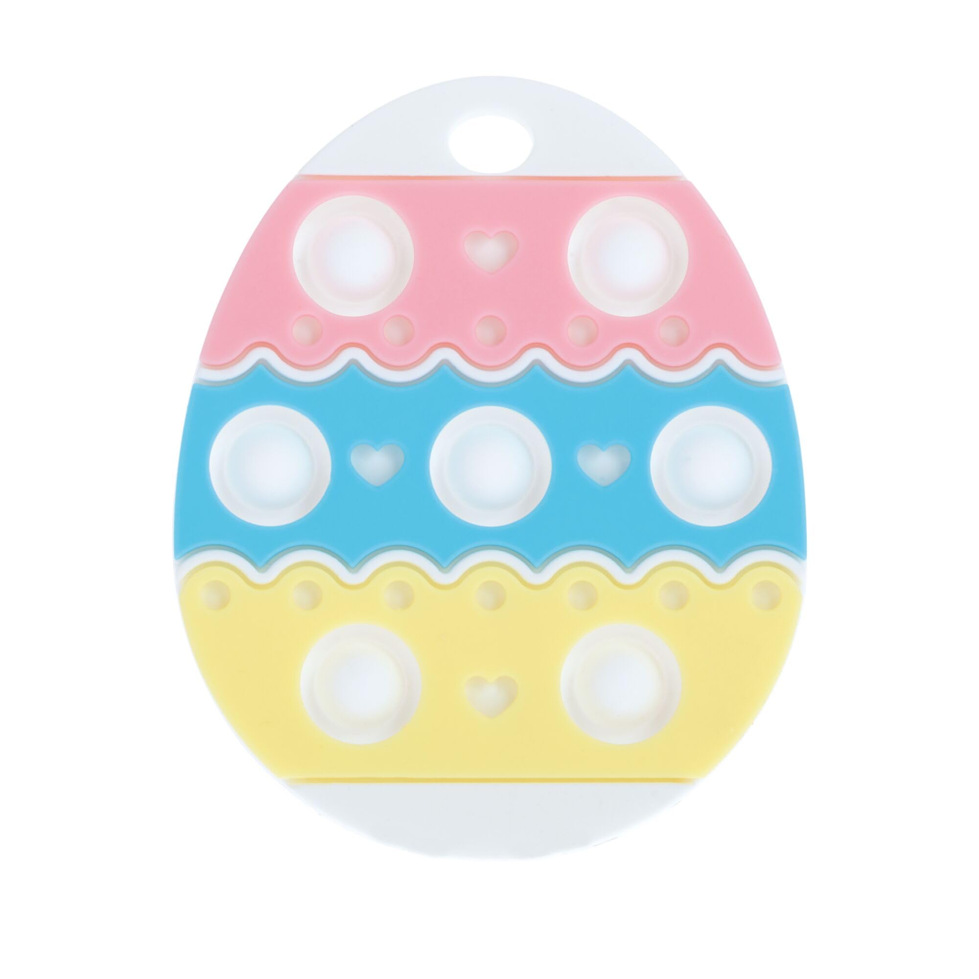 Nuby Easter Egg Popper Teether - Soft Silicone Teething Toy for Babies ...