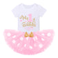 First Birthday Girl Outfit Its My 1St Birthday Outfits Cake Smash Photo Props Newborn Christmas Outfit Pink Tutu Skirts Set Romp