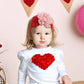 Yanjie Valentines Baby Girl Headbands Bows Red Hair Bows Newborn Headbands Heart Wide Hairbands Pink Flower Headband Baby Hair A