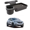 Oshotto (FT04) Foldable Car Auto Headrest Rear Back Seat Table Drink Food Cup Tray Holder Compatible with Renault Kwid  Black