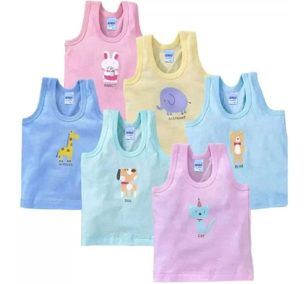 Sunuo Printed Vest Baniyan Cotton Inner Wear For Baby Summer Wear Sleeveless Undershirts For Kids Sando (In, Age, 18 Months, 24 