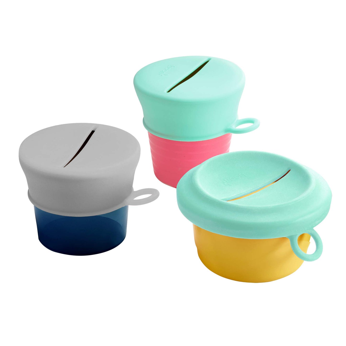Boon Snug Toddler Snack Containers With Lids - Includes 2 Lids And 2 Baby And Toddler Spill Proof Cups For Snacks - Toddler Snac